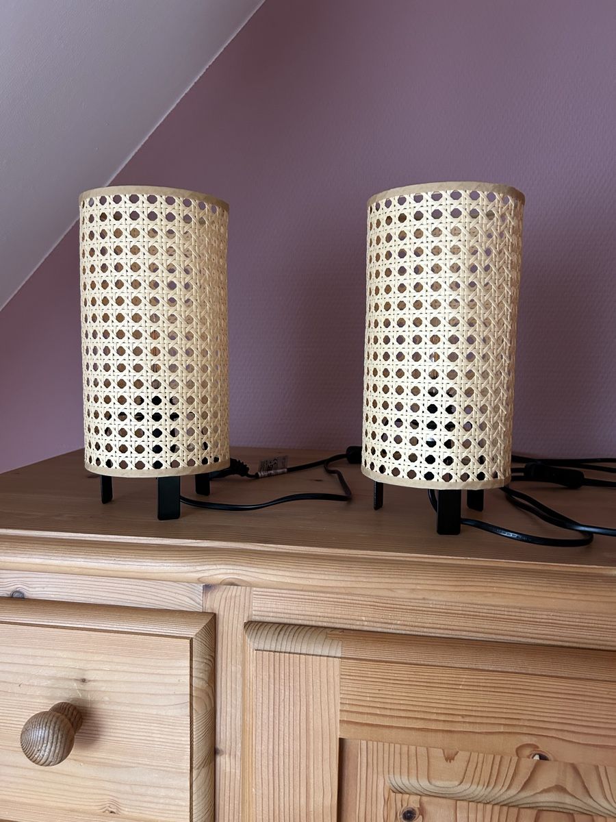 Paire di lampade IKEA in cannage – stile naturale e scandinavo - Image 3