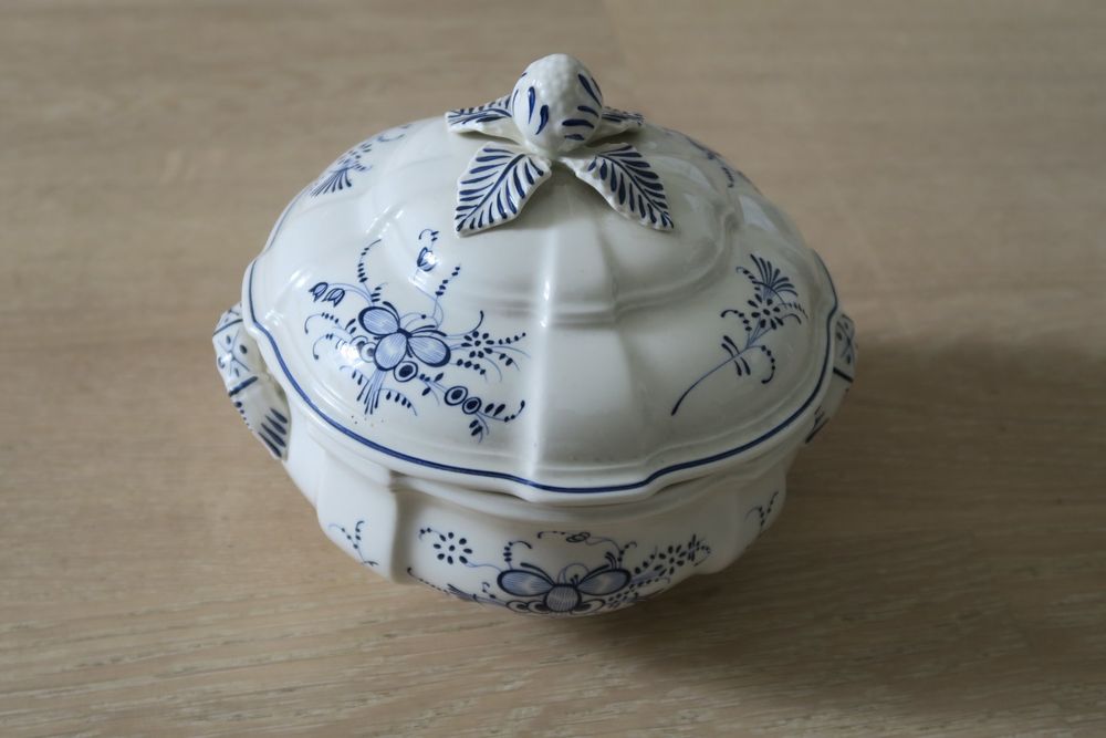 Villeroy &amp; Boch Suppenterrine, Vitro Porcellana, Decor blu