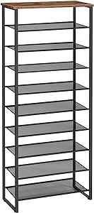 10-stöckiges Schuhregal Schuhschrank Schuhablage Metall - Image 1