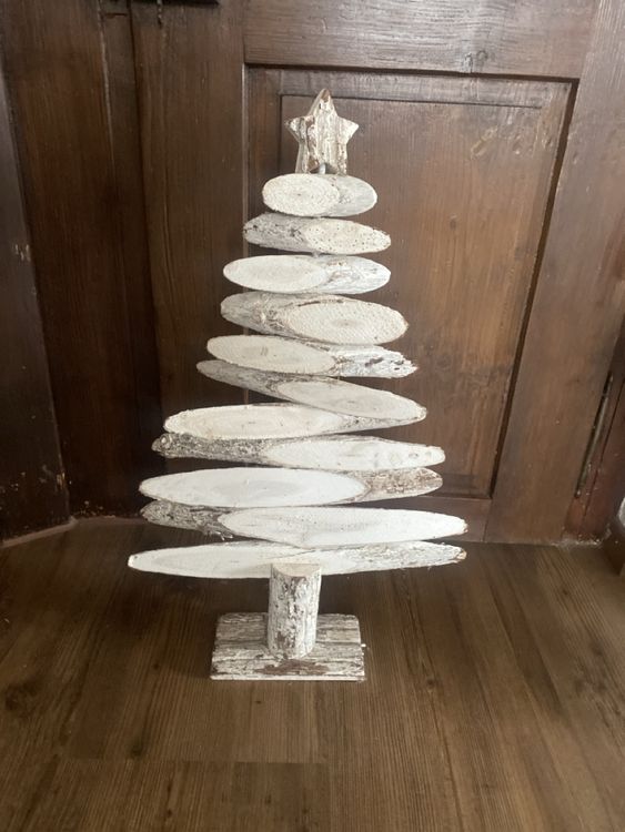 Decorazione di Natale in legno, lavorazione a mano, stile vintage