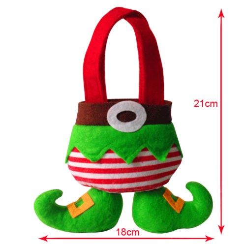 Nuovo Natale Elf Sacchetto regalo di 10 sacchetti Decorazione di Natale B