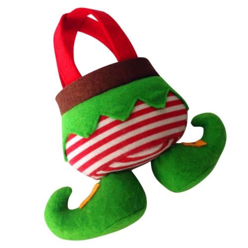 Nuovo Natale Elf Sacchetto regalo di 10 sacchetti Decorazione di Natale B - Image 2
