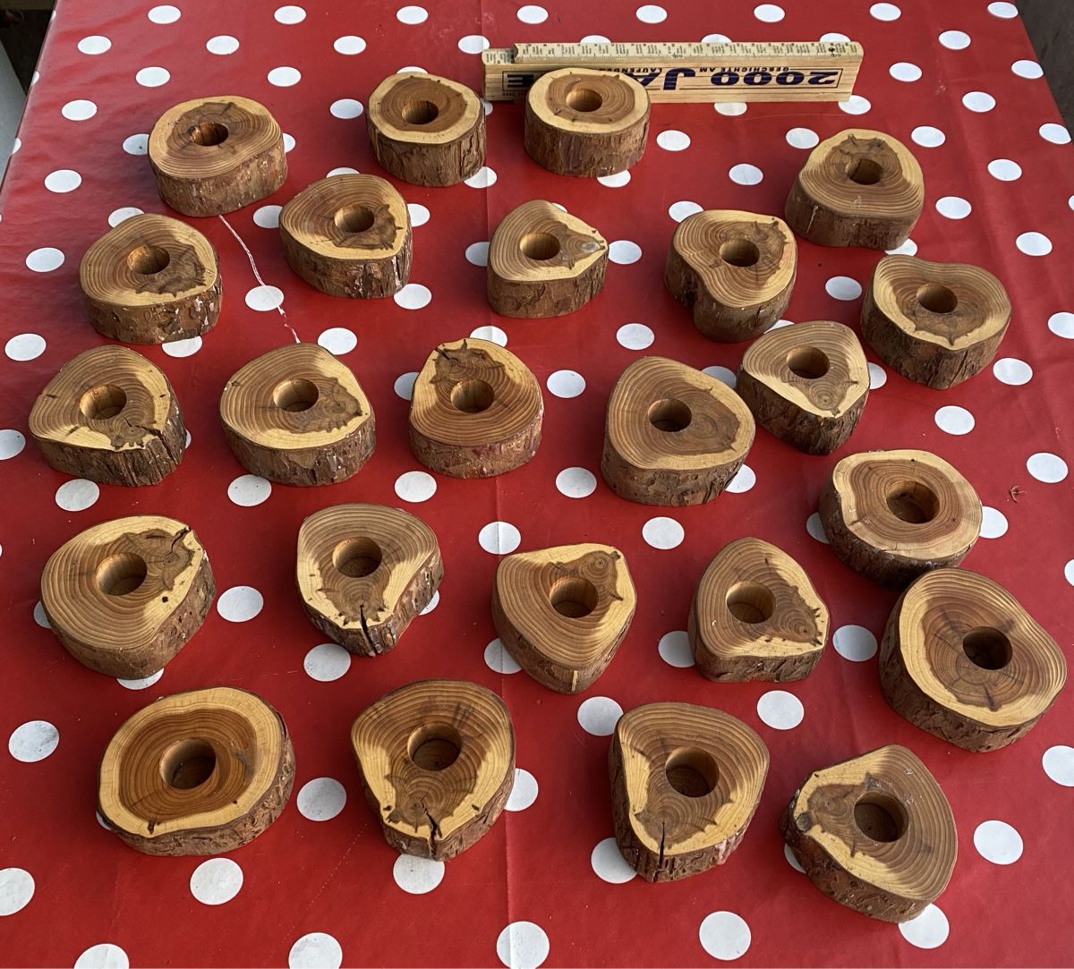24 portacandele di legno naturale per l'Avvento - Image 3