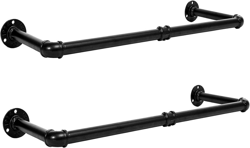 Industriale tubo gancio per vestiti 2 pezzi 80 cm gancio per guardaroba