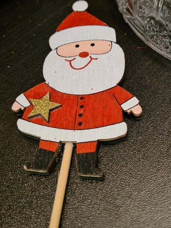1 perno in legno per decorazioni natalizie,