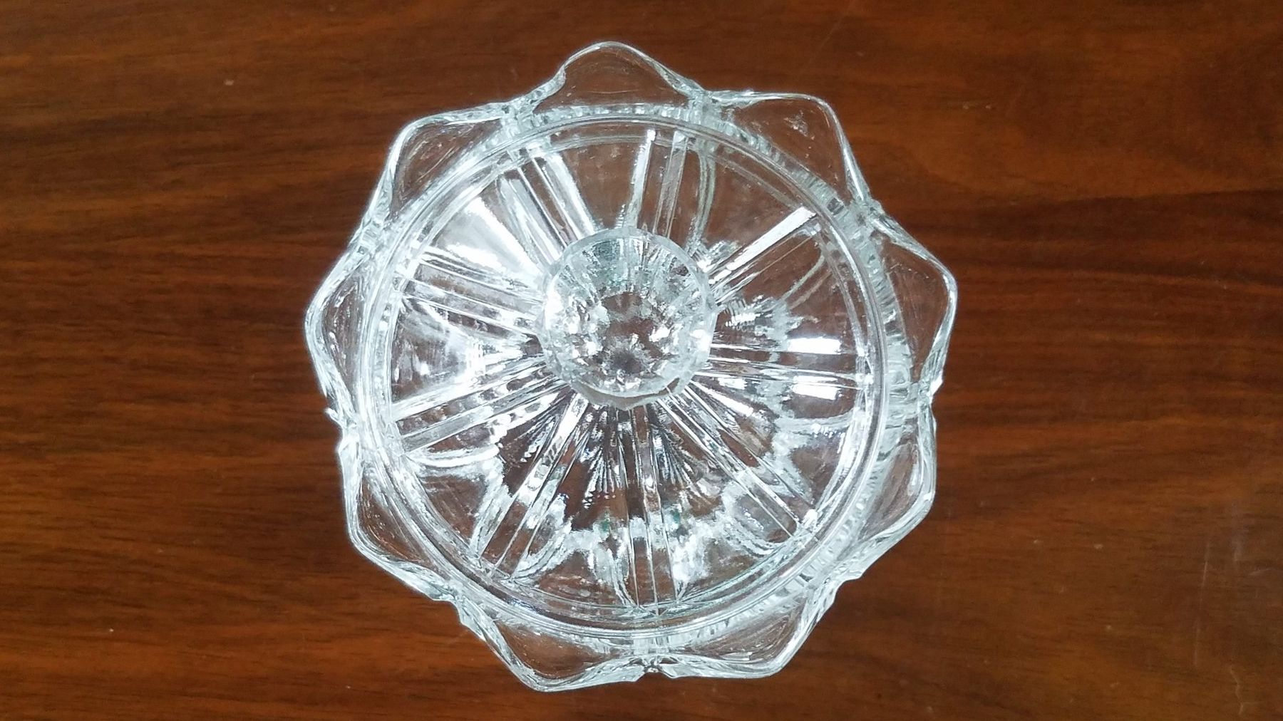 Confezione di vetro cristallo con coperchio vecchio vintage / antico - Image 3