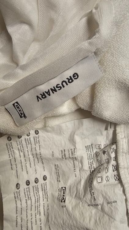 IKEA GRUSNARV Letto per bambini, bianco, 90x200cm, protettore di materasso