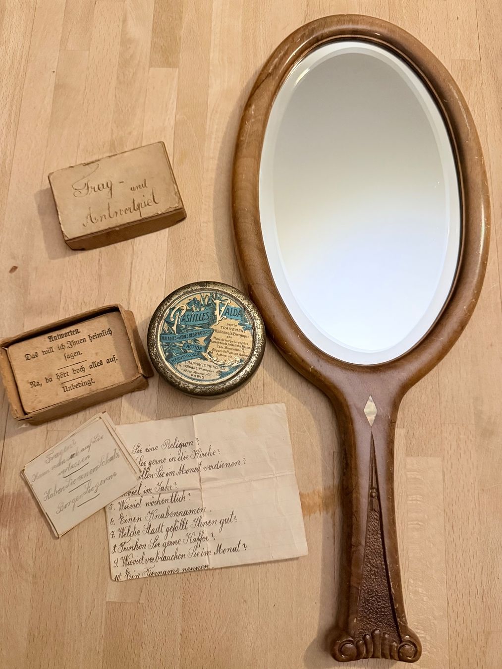 Specchio da trucco antico, rarità! - Image 1