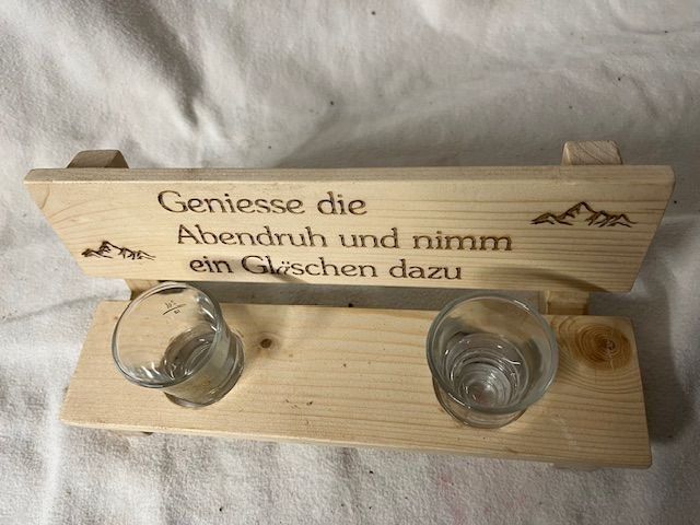 Banca per lo stoccaggio di liquori in legno con slogan - Image 2