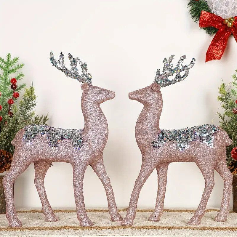 PREZZO SPECIALE ‼️ Statua di cervo più grande 🦌 Pastellrosa 32 cm! - Image 1
