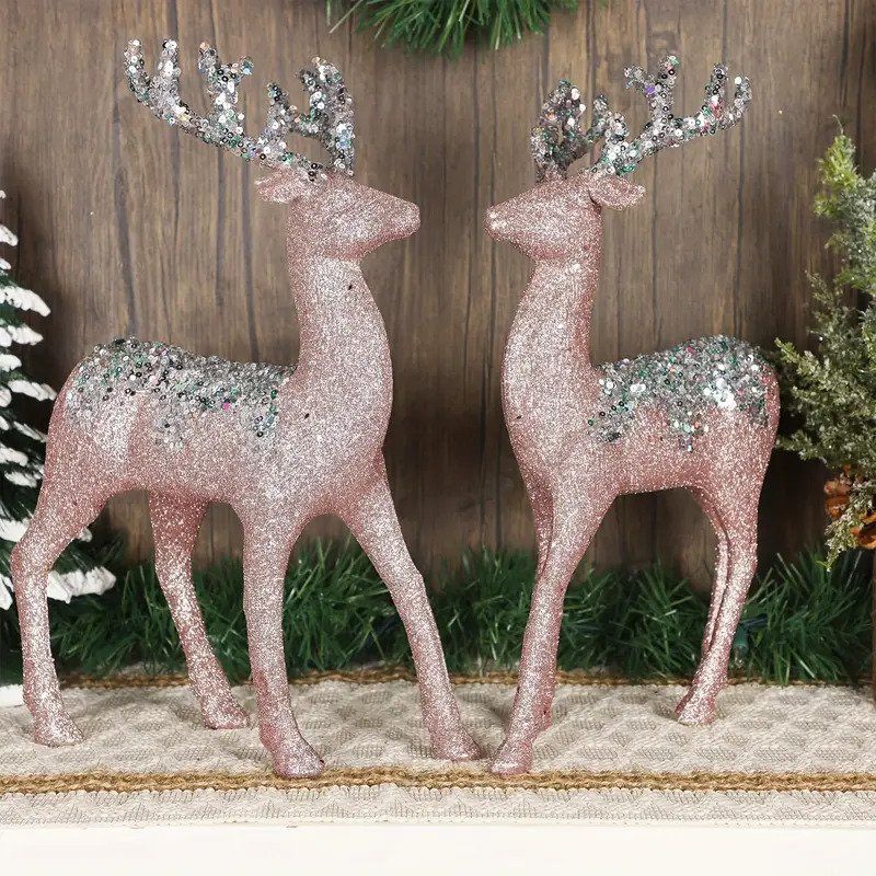 PREZZO SPECIALE ‼️ Statua di cervo più grande 🦌 Pastellrosa 32 cm! - Image 3
