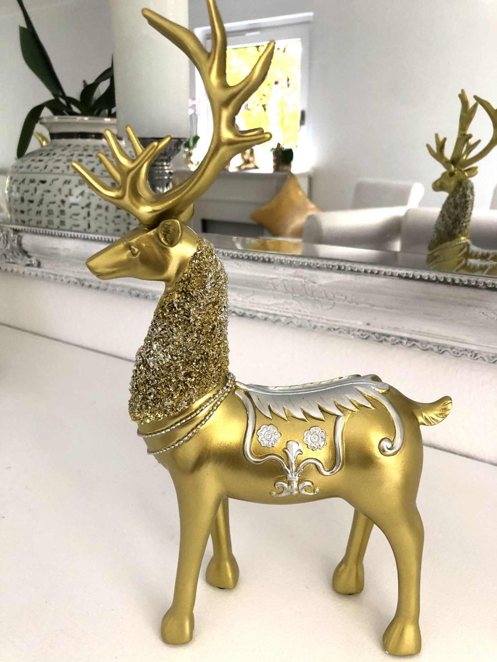 PREZZO SPECIALE PER UN SOLO PRODOTTO ‼️ Decorazione di cervo 🦌 dorato 27 cm - Image 3