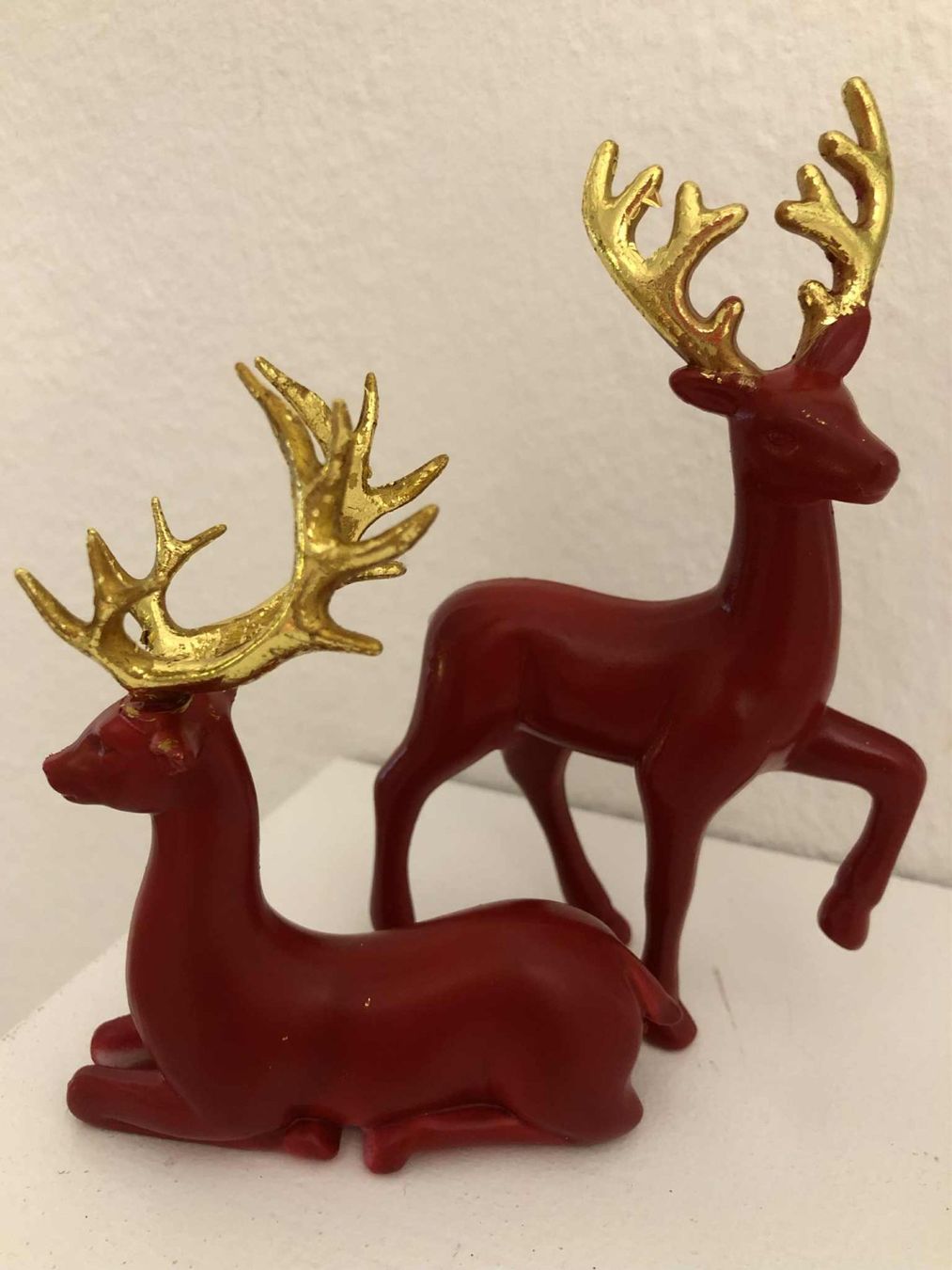 PREZZO SPECIALE ‼️ 2x Stagno 🦌 Statua Deko Natale rosso NUOVO - Image 1