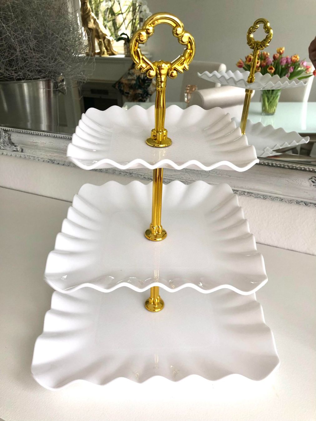 Grandi etaggi in bianco - oro nuovo - Image 1
