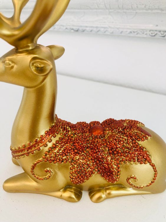 PREZZO SPECIALE PER UN SOLO PRODOTTO ‼️ 🫎 Statua di cervo oro rosso NUOVA - Image 2