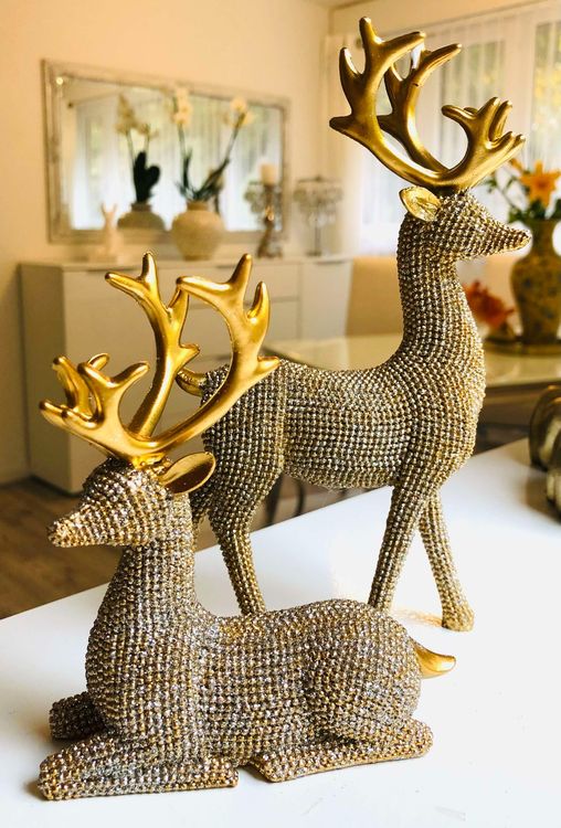 PREZZO SPECIALE PER UN SOLO PRODOTTO ‼️ 2x Figura di cervo 🦌 oro lucido