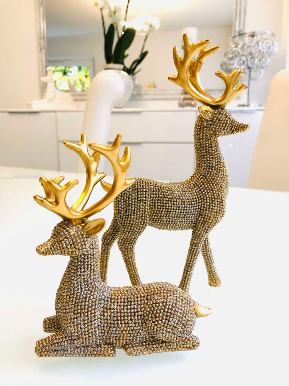 PREZZO SPECIALE PER UN SOLO PRODOTTO ‼️ 2x Figura di cervo 🦌 oro lucido - Image 3