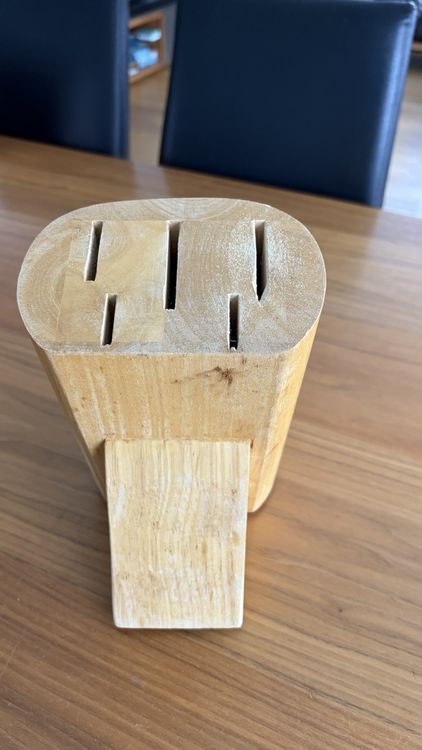 Blocco coltelli in legno, ben conservato, adatto per ogni cucina - Image 2