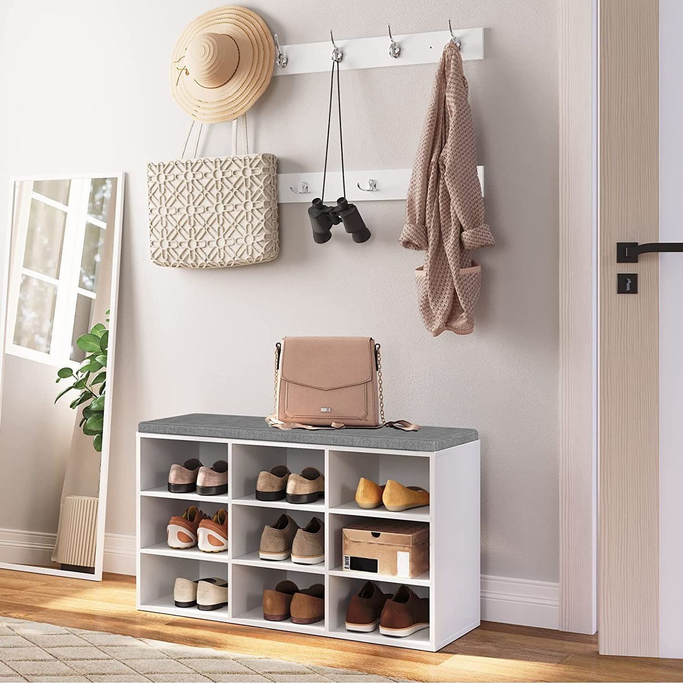 Garderobe + Schuhbank Schuhregal Schuhschrank Schuhablage - Image 3