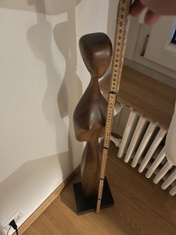 Sculture in legno, 80 cm di altezza, forma astratta, ottimo stato! (50)