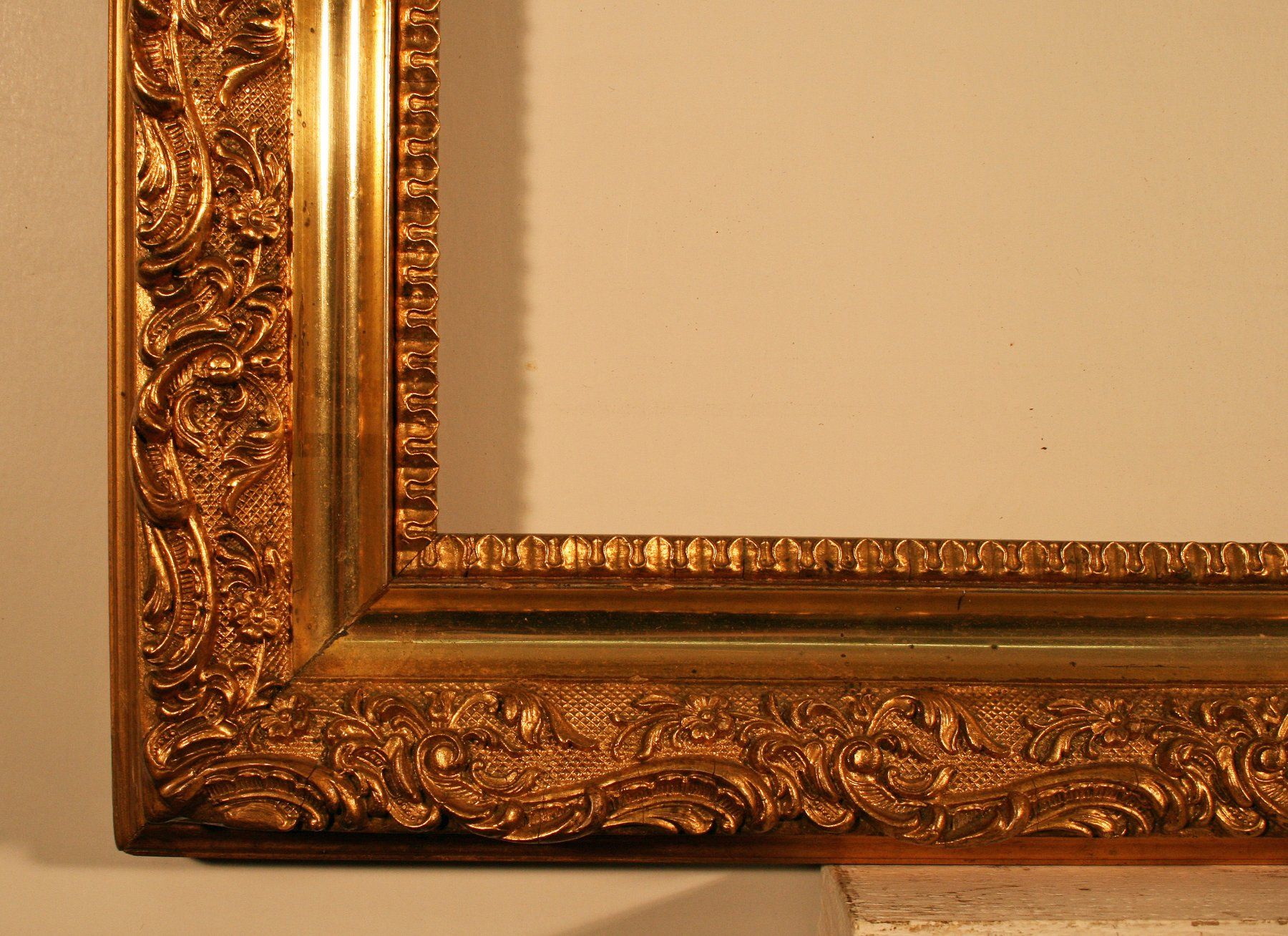 Grande cornice antica / cornice per specchi, 88 x 78 cm - Image 3