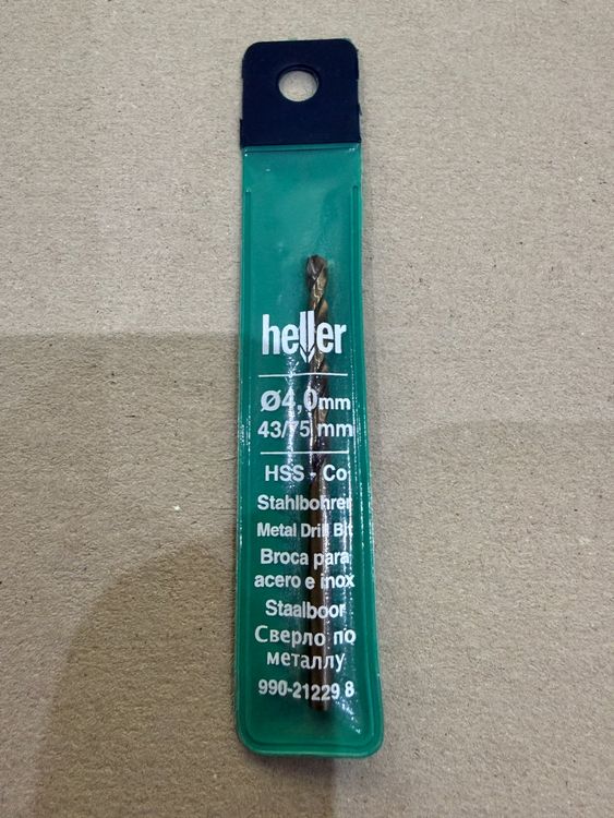 Heller 23261 6 HSS metallico trapano a spirale 4 mm lunghezza totale 75mm