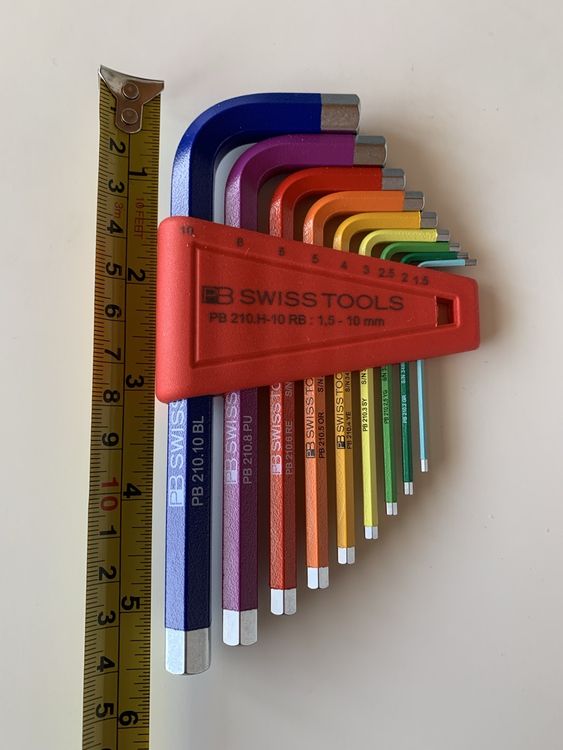 1 x set di chiavi a fessura Rainbow 1.5-10mm con testa a sei punte
