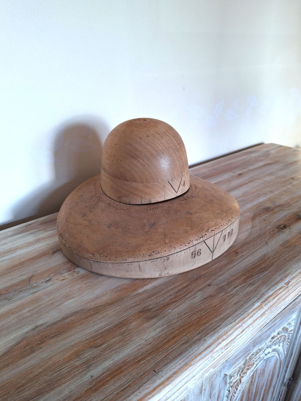 Grande vecchio modello di cappello, calzolaio, cappello in blocco, 2 pezzi, vintage - Image 1