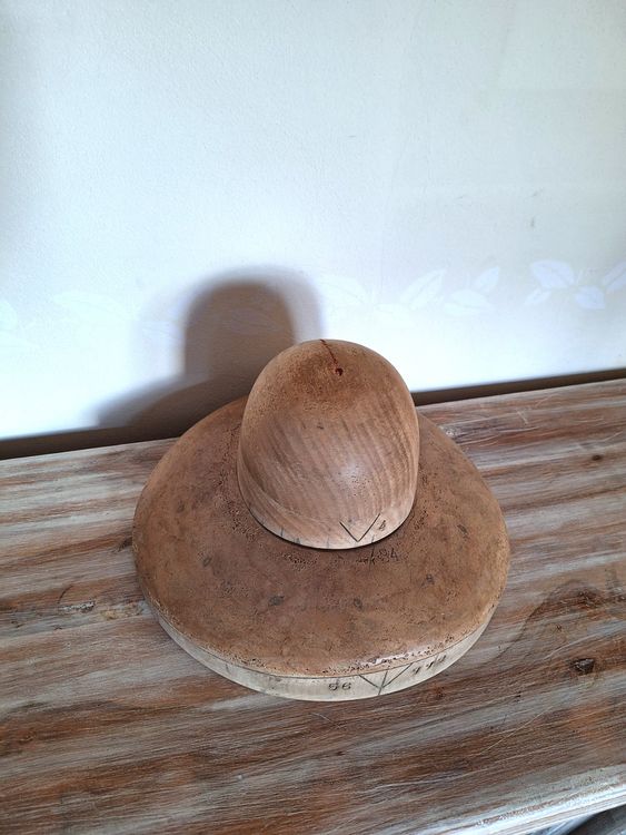 Grande vecchio modello di cappello, calzolaio, cappello in blocco, 2 pezzi, vintage - Image 2