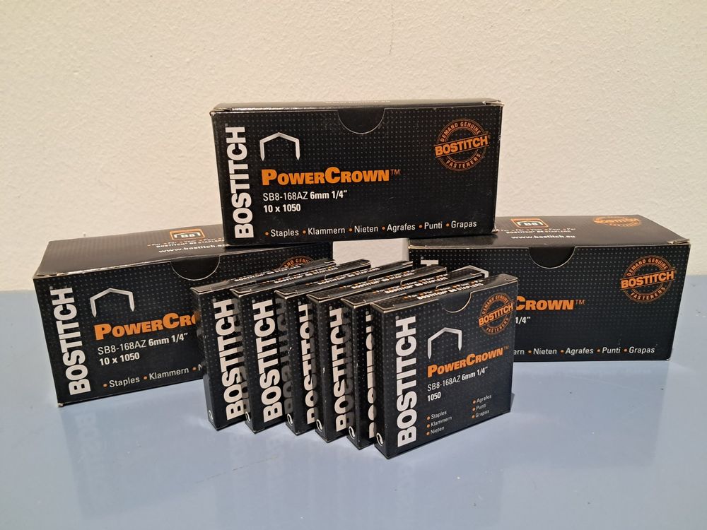 Bostitch PowerCrown SB8-168AZ 6mm 1/4 Tacker Klammern Staple
