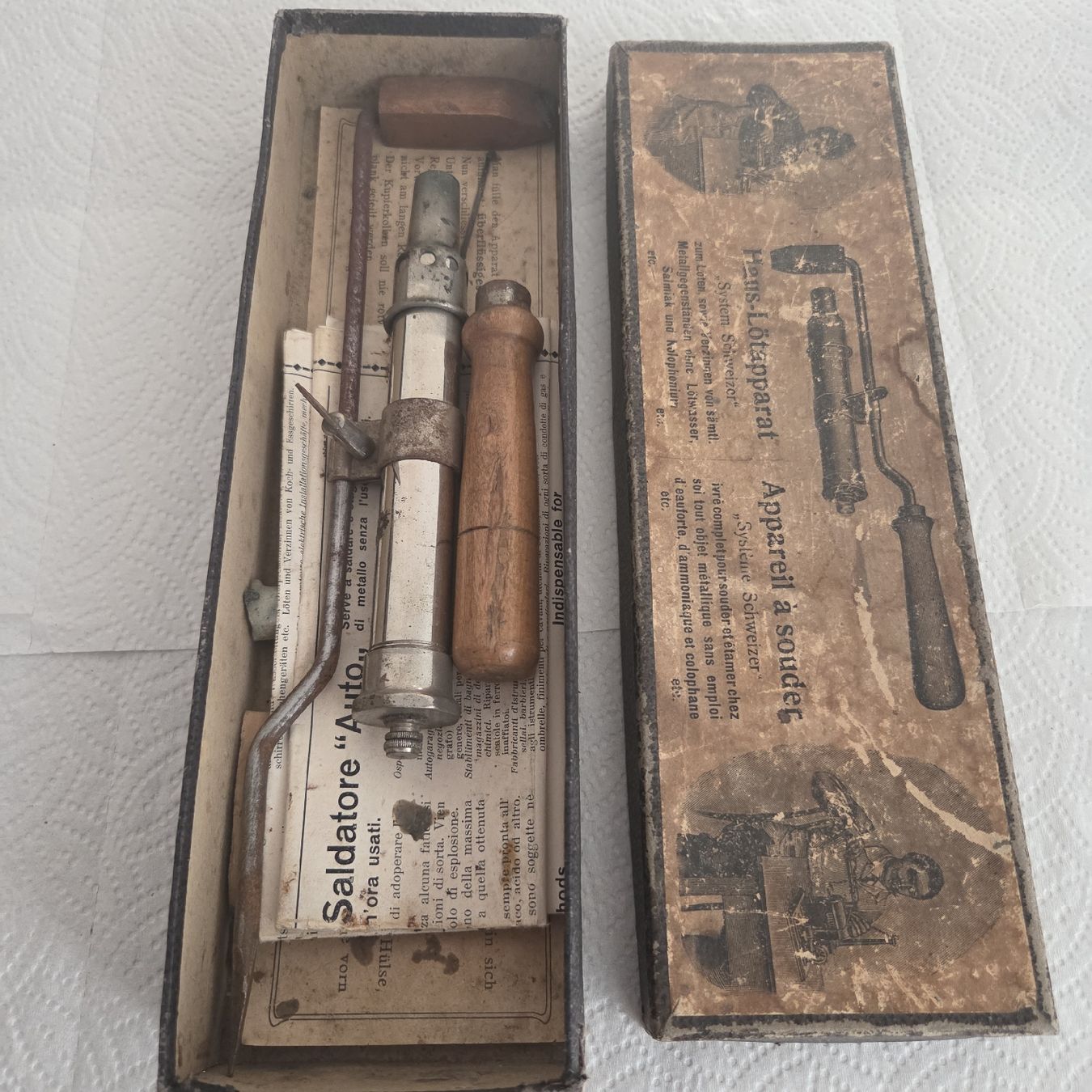 Vecchio saldatore "System Schweizer" nella scatola originale.. - Image 1