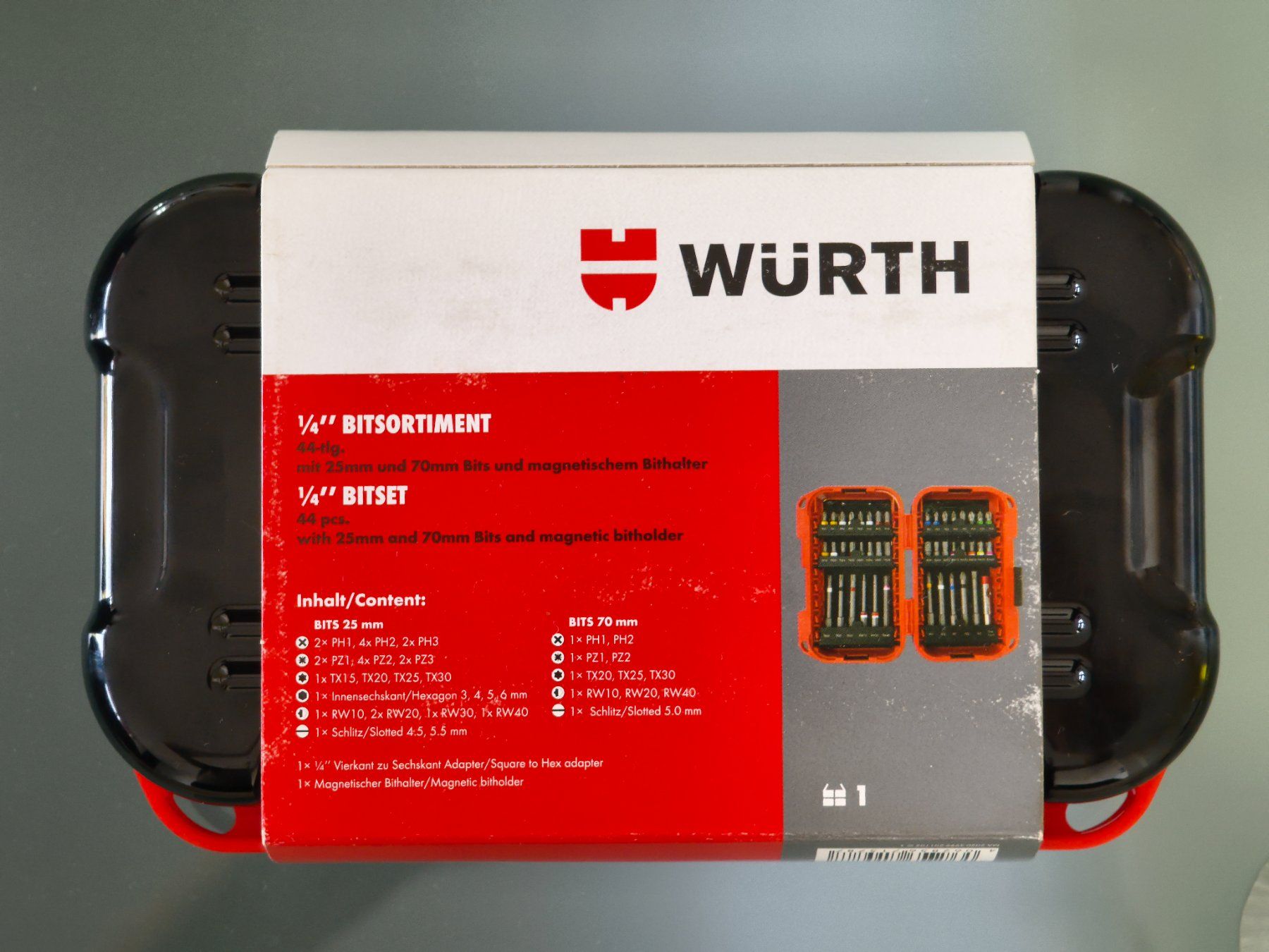 WÜRTH Bitset 44 pz. con supporto magnetico per bit - Image 1