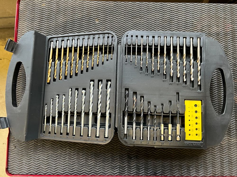 Set di punta HSS metallo legno valigetta punta a spirale Drill Gauge