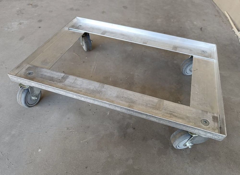 Rullino in alluminio per carrelli pesanti 600 x 400 mm