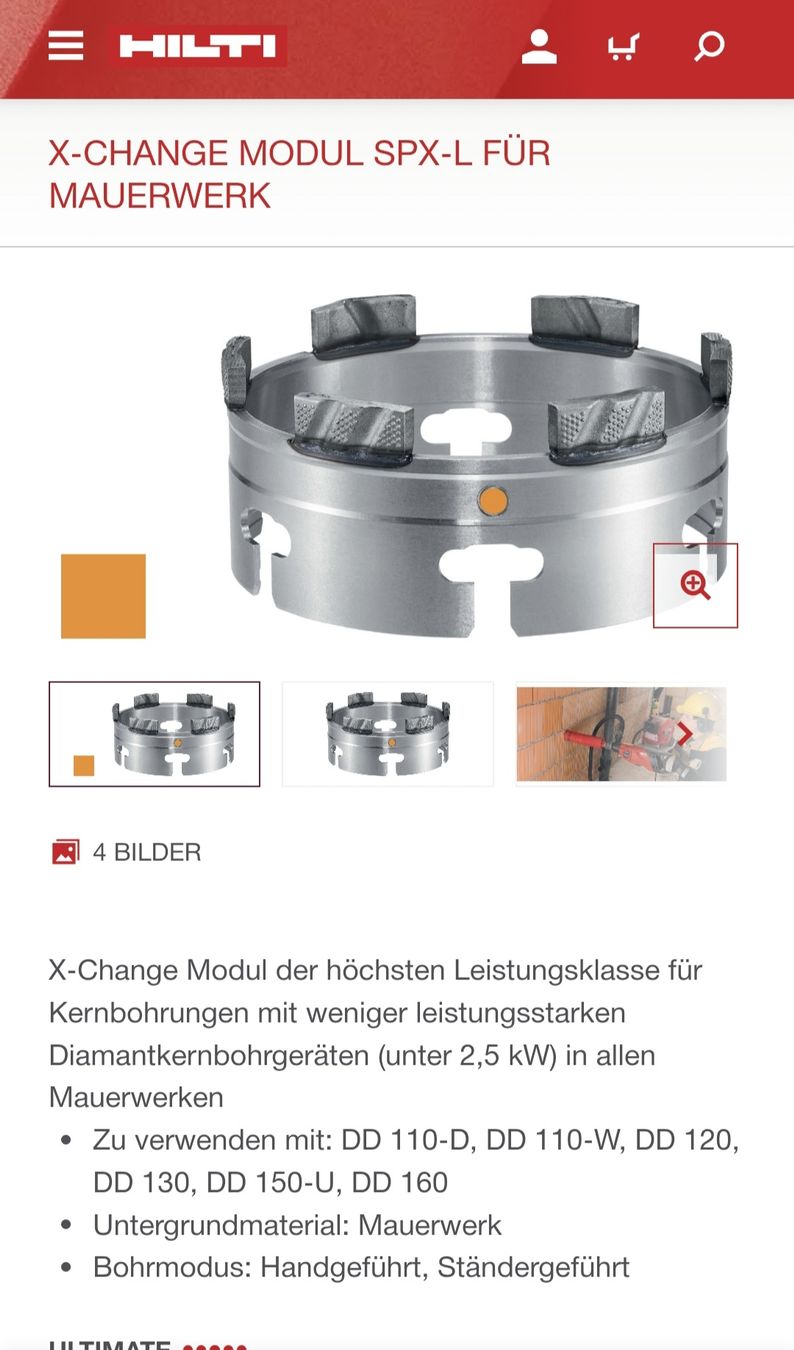 Hilti X-Change Modul SPX-L muratura - Nuovo e in confezione originale Dimensione 82 - Image 1