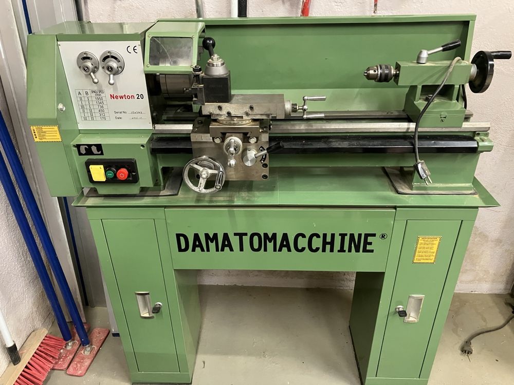 Damato Newton 20 tornio con molti accessori