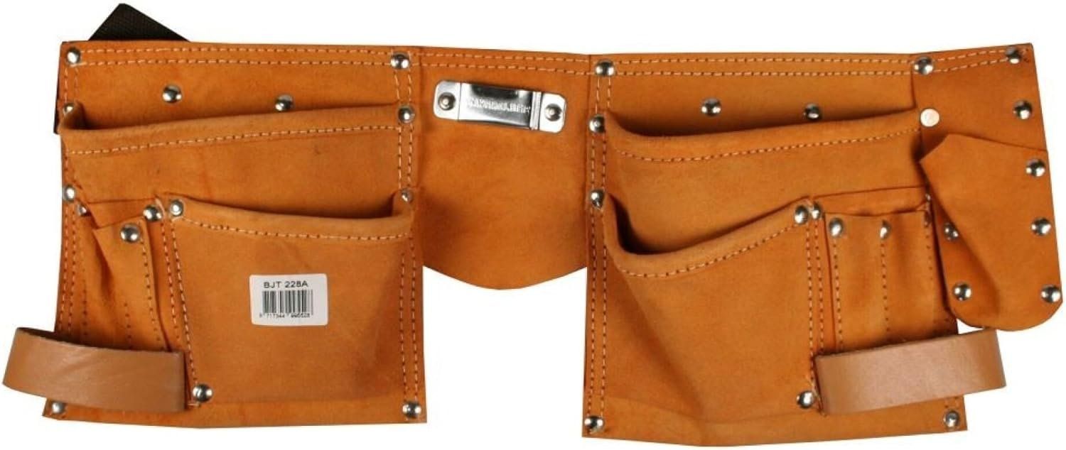 Cinghia per utensili in pelle per professionisti con 10 tasche - Image 3