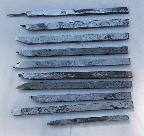 Set di utensili HM, usati, varie dimensioni (10 pz)