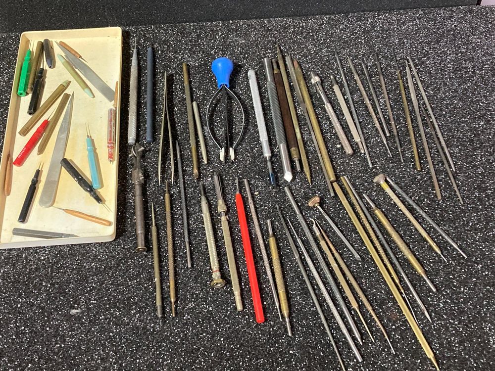 🔵 Strumenti per orologiai div. nel set Lot Nr. 11 🔵