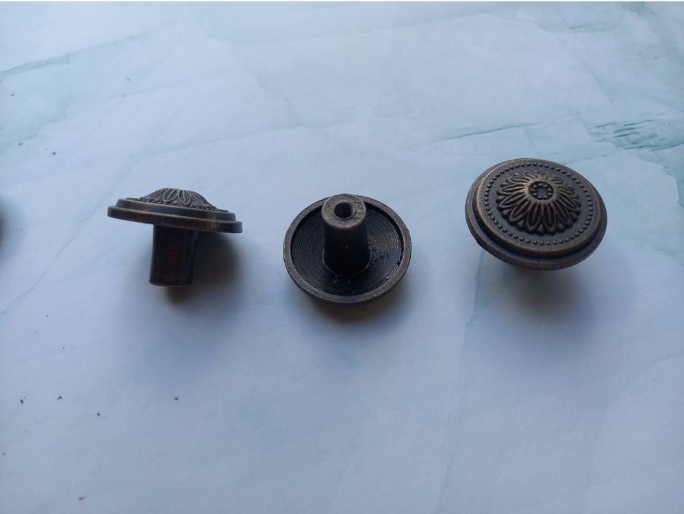 10x Bottoncino per mobili in stile antico - Bouton de meuble