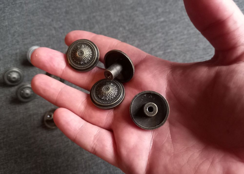 10x Maniglia nera armadio a cassetti, comò