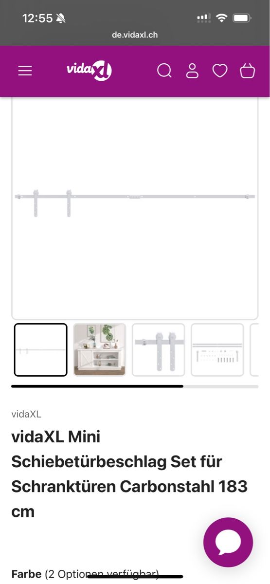 VidaXL Mini cerniera per porte scorrevoli, nuova, OVP, 183 cm di lunghezza - Image 3