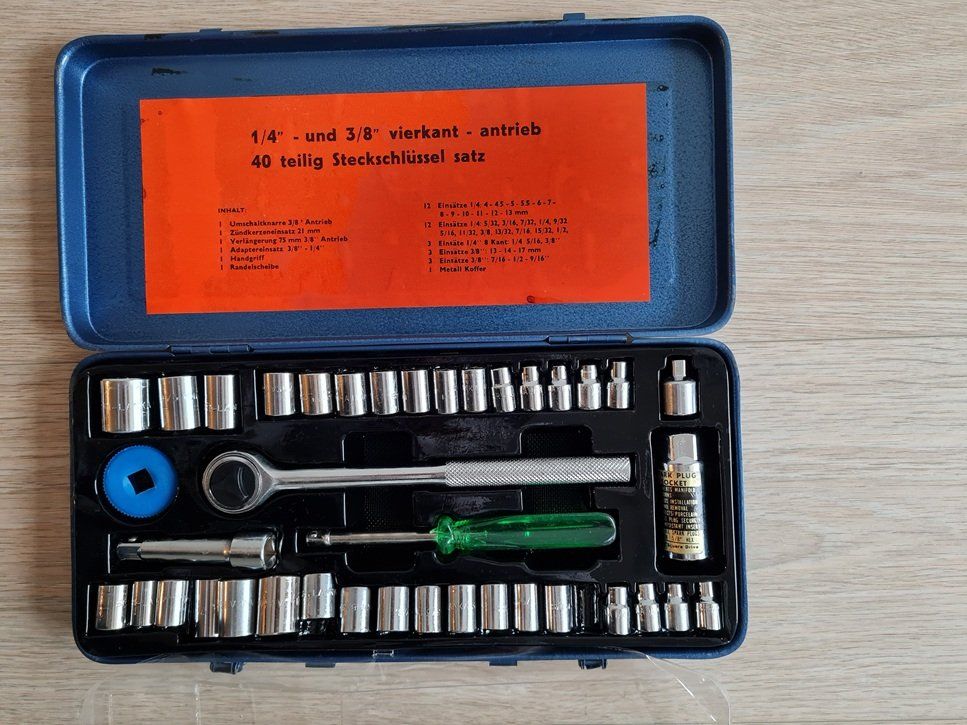 1/4" e 3/8" quadratico 40 pezzi set di chiavi a scatto