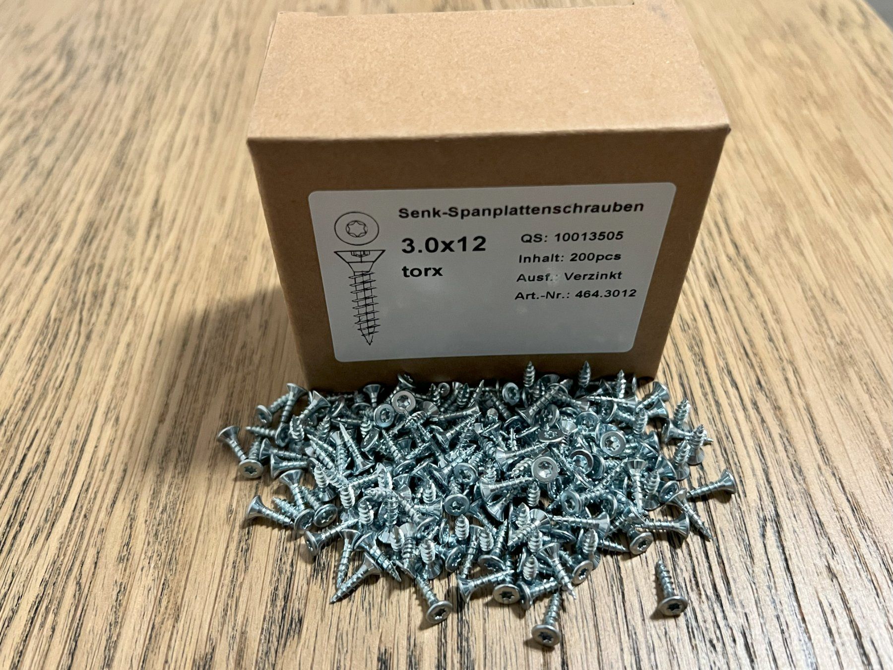200 pz. Bulloni a testa esagonale 3.0x12mm Torx - Image 1