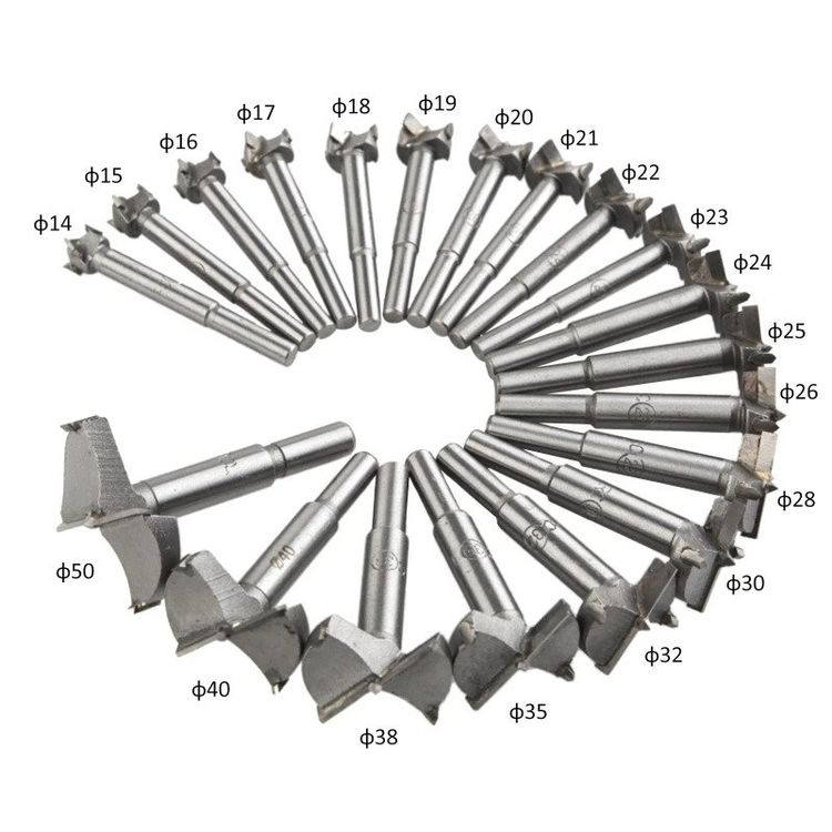 ✅NEU 20 Teile Dübelbohrer Holzbohrer Forstnerbohrer 14-50mm - Image 2