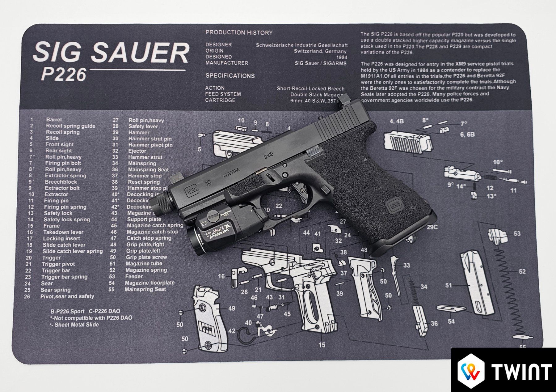 SIG P226 - Tappeto per la pulizia e lo smontaggio - Image 3