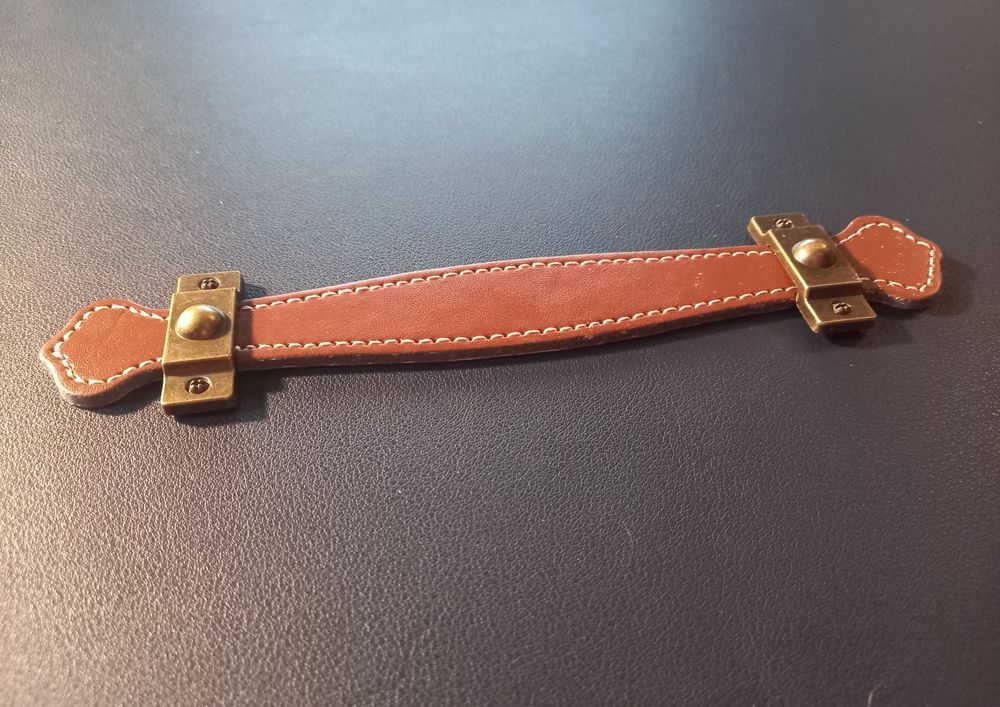 10x Retro 96mm Leather Handle - Leather Handle for Furniture