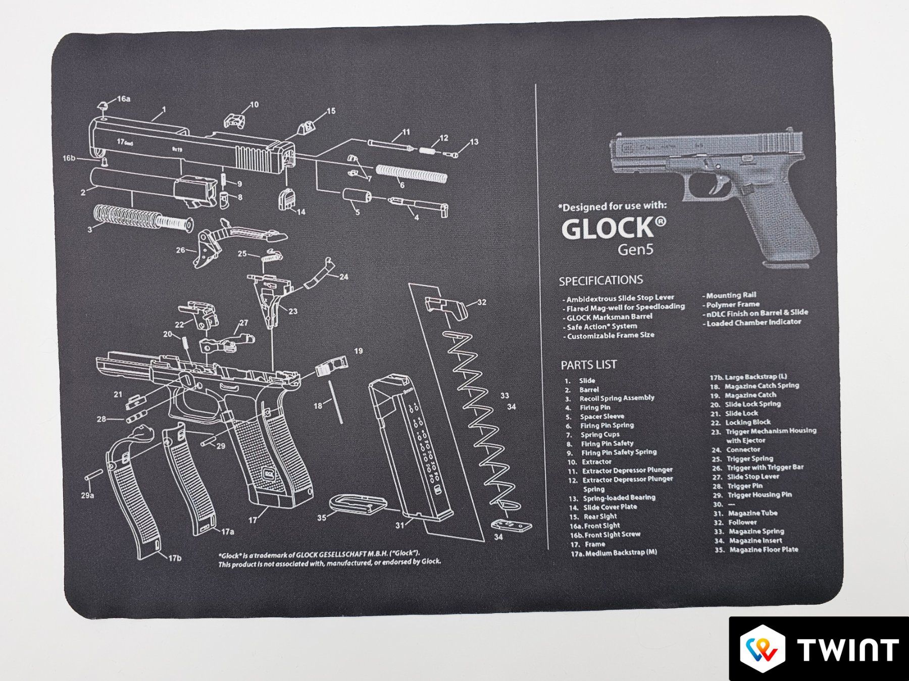 Pulisci e smonta la Glock G5 - Pistole - Pulisci la mattonella - Image 1
