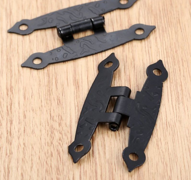 10x cerniera nera in stile antico per porte, finestre - Image 2