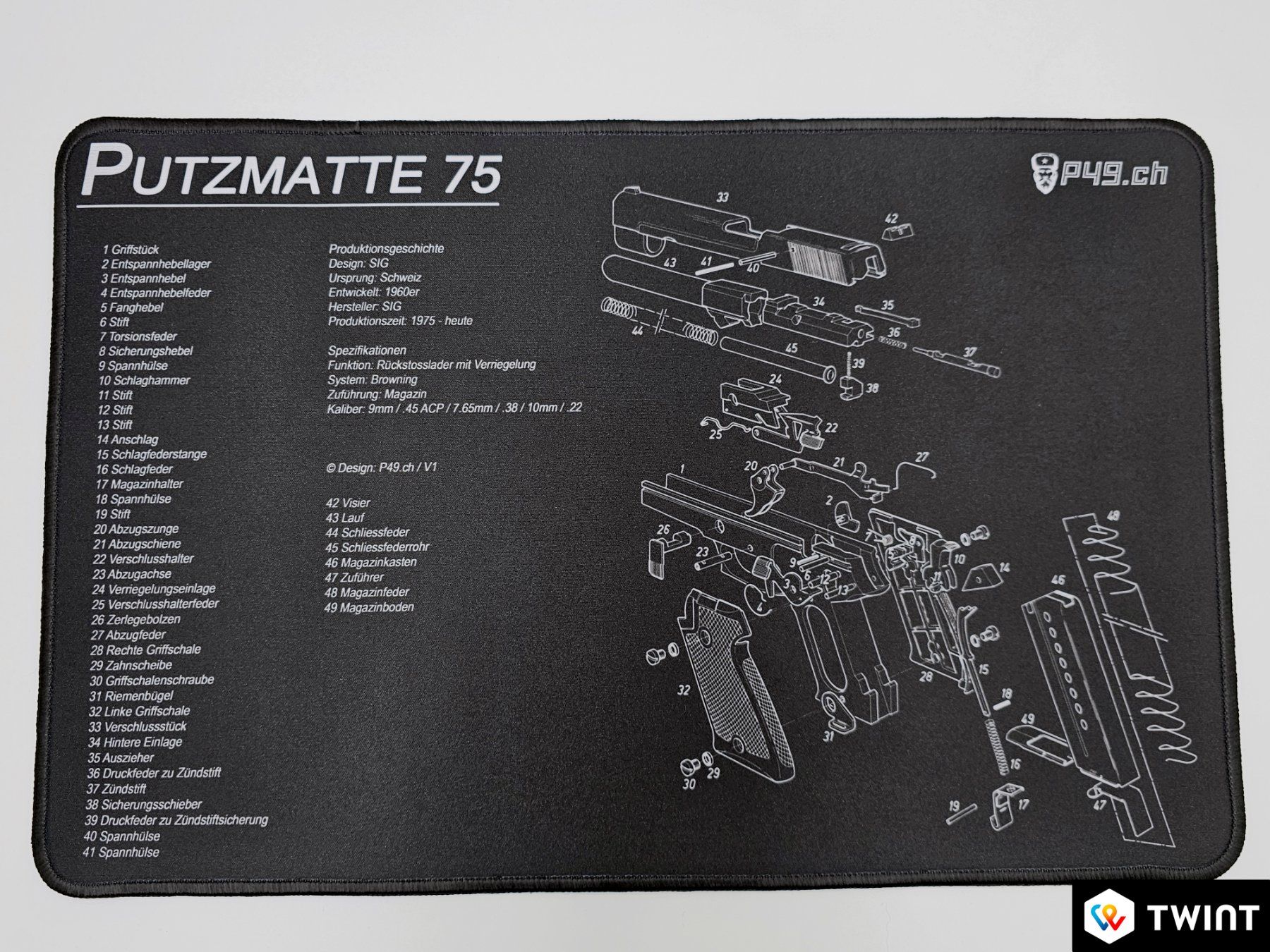 Tappeto per la pulizia e lo smontaggio SIG P75 / P220 - Image 1